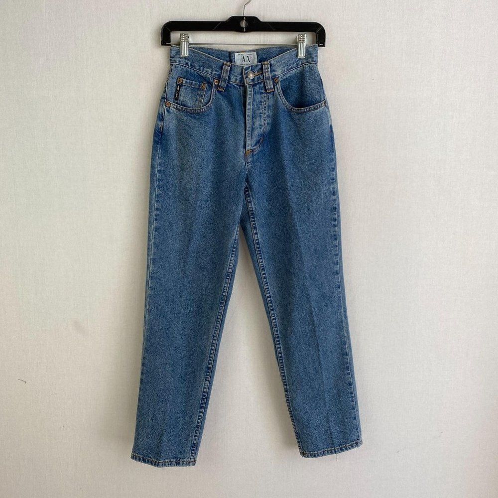 ARMANI EXCHANGE Button Fly Mid Rise Tapered Jean